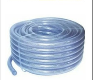 Braided Pipe Clear 1" 30m Length