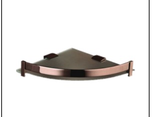 SS Single Corner Plain Rose Gold 10x10