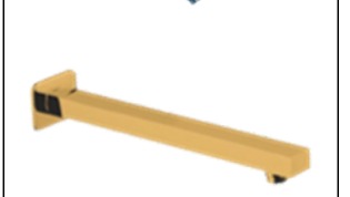 Square Arm Gold 18"