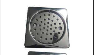 SS Square Lock Jali 6x6 Glossy Slice (Plain)