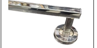 Towel Rod Square (SS Flange) 24"