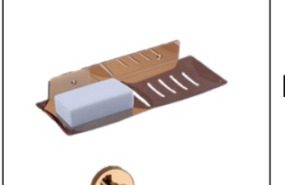 Double Soap Dish 1 Slice (S.S) Rose Gold