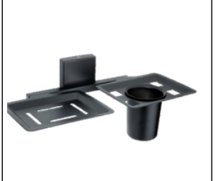 Single Soap Dish with Tumbler (S.S) 158 Black Coated