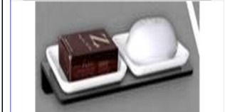 Fancy Black Soap Dish Double