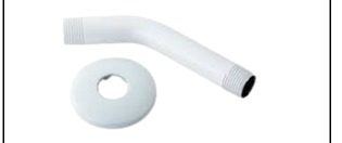 PVC Shower Arm 9"