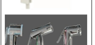 Universal Gold Health Faucet 1 Mtr Chrome