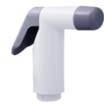ABS SHATAFFA WHITE, GREY HANDLE AND GREY SPRAY, COMES WITH A HOLDER AND FLEXIBLE HOSE 1.2MTR