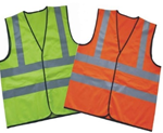 2 STRIP REFLECTIVE VESTS IN YELLOW/ ORANGE EN471