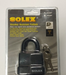 SOLEX WEATHER RESISTANT PADLOCK                              LM50WP(53.5MM)