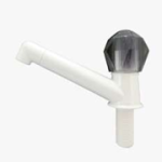 ABS LONG PILLAR TAP 1/2", WHITE,HART TAP,TRANSPARENT BLACK TOP