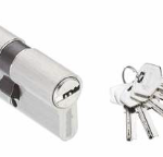 70mm both side key Comp CYL with 5 keys in Brass