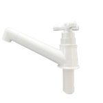 ABS LONG PILLAR TAP 1/2", WHITE, 3-PRONG TOP