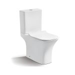 RAK - SERIES 600 CLOSE COUPLED ( BACK OPEN ) WATER CLOSET (P -TRAP) (60CM) + WATER TANK(BOTTOM INLET) + SERIES 600 WRAPOVER WHITE SOFTCLOSE SEAT
